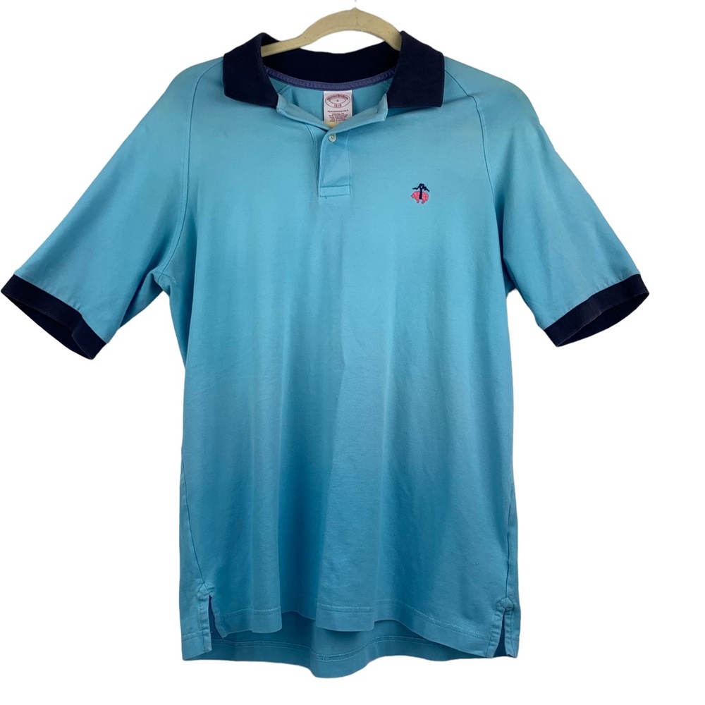 Brooks Brothers 1818 Men's Light Blue Original Fit Performance Polo Size Small